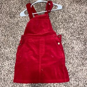 XSMALL RED OVERALL DRESS